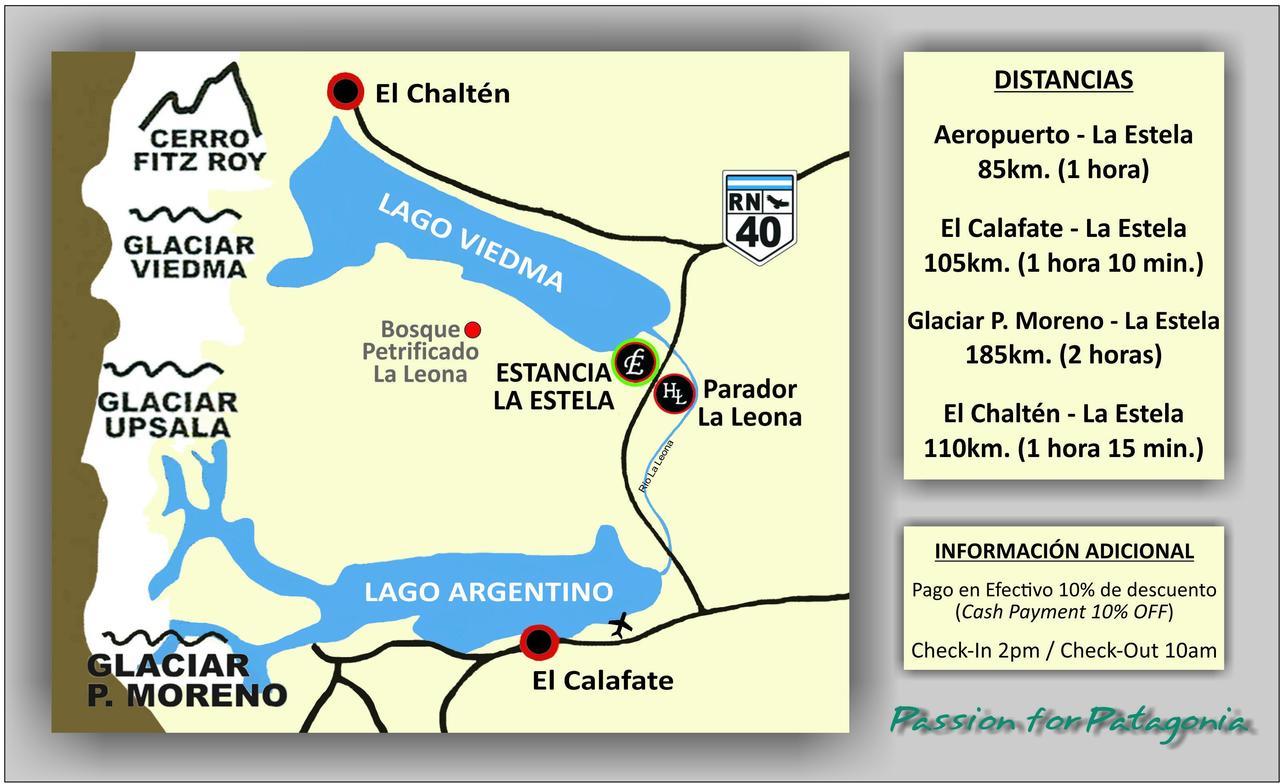 Estancia La Estela Lago Viedma Esterno foto